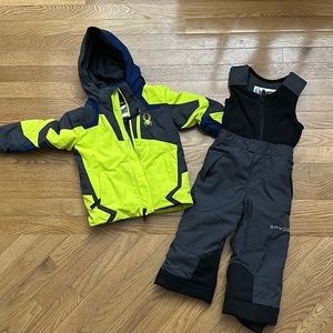 Spyder toddler Leader jacket and matching spyder snowpants